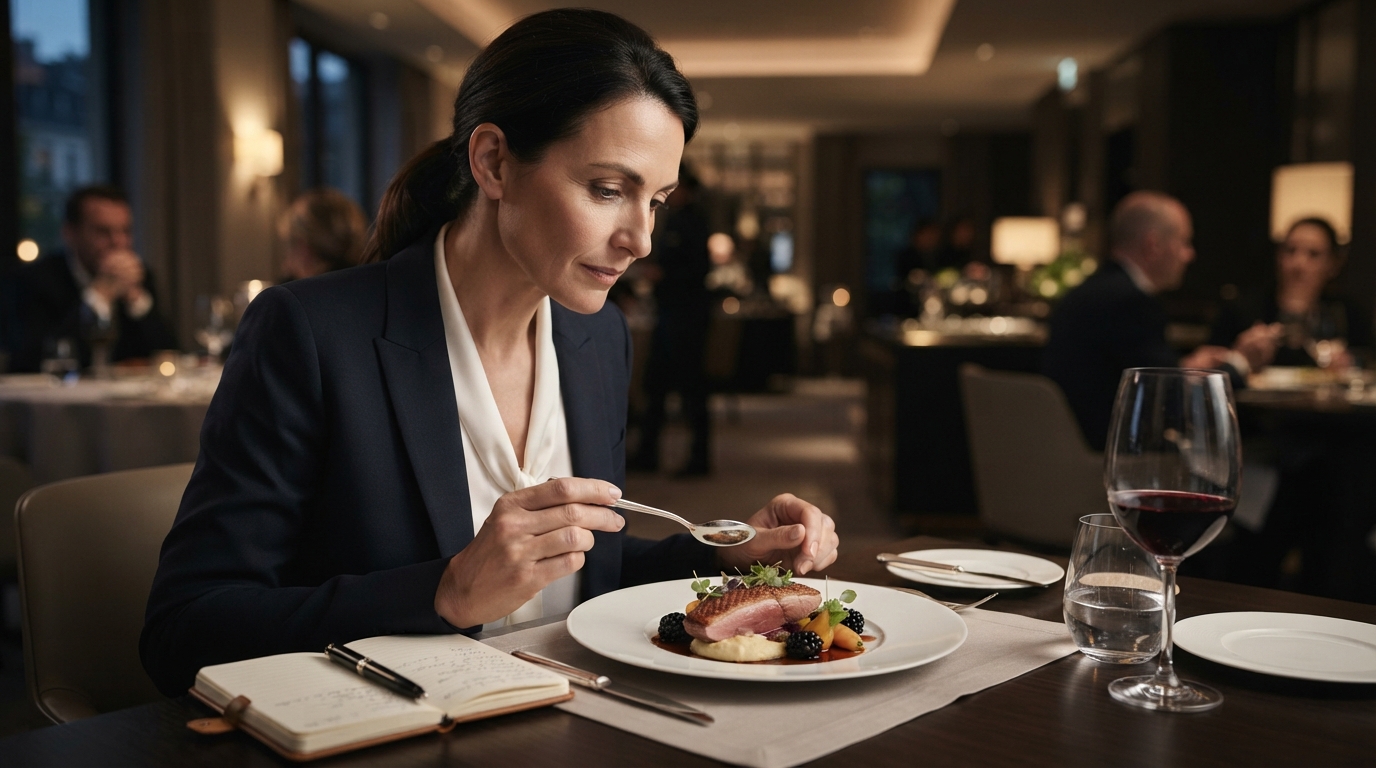 Editorial illustration for How Michelin Inspectors Judge a Restaurant: The Five Criteria Behind Every Star, Bib Gourmand, and Selected Listing